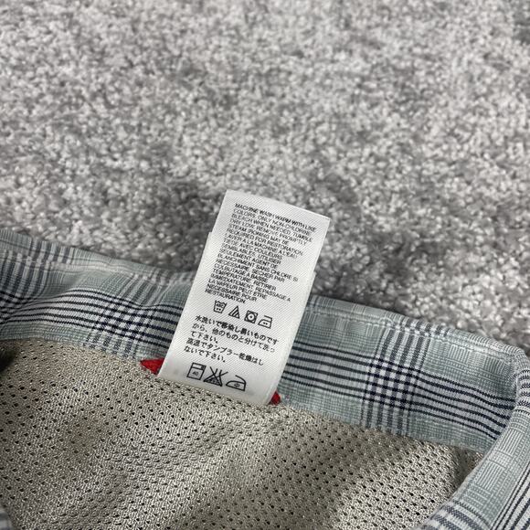 North Face Shirt Mens Large Button Up Vented Mesh Plaid Outdoors Short Sleeve - Picture 9 of 14